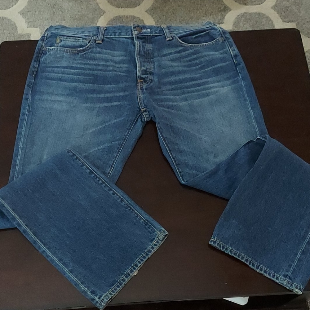 Mens boots cut jeans